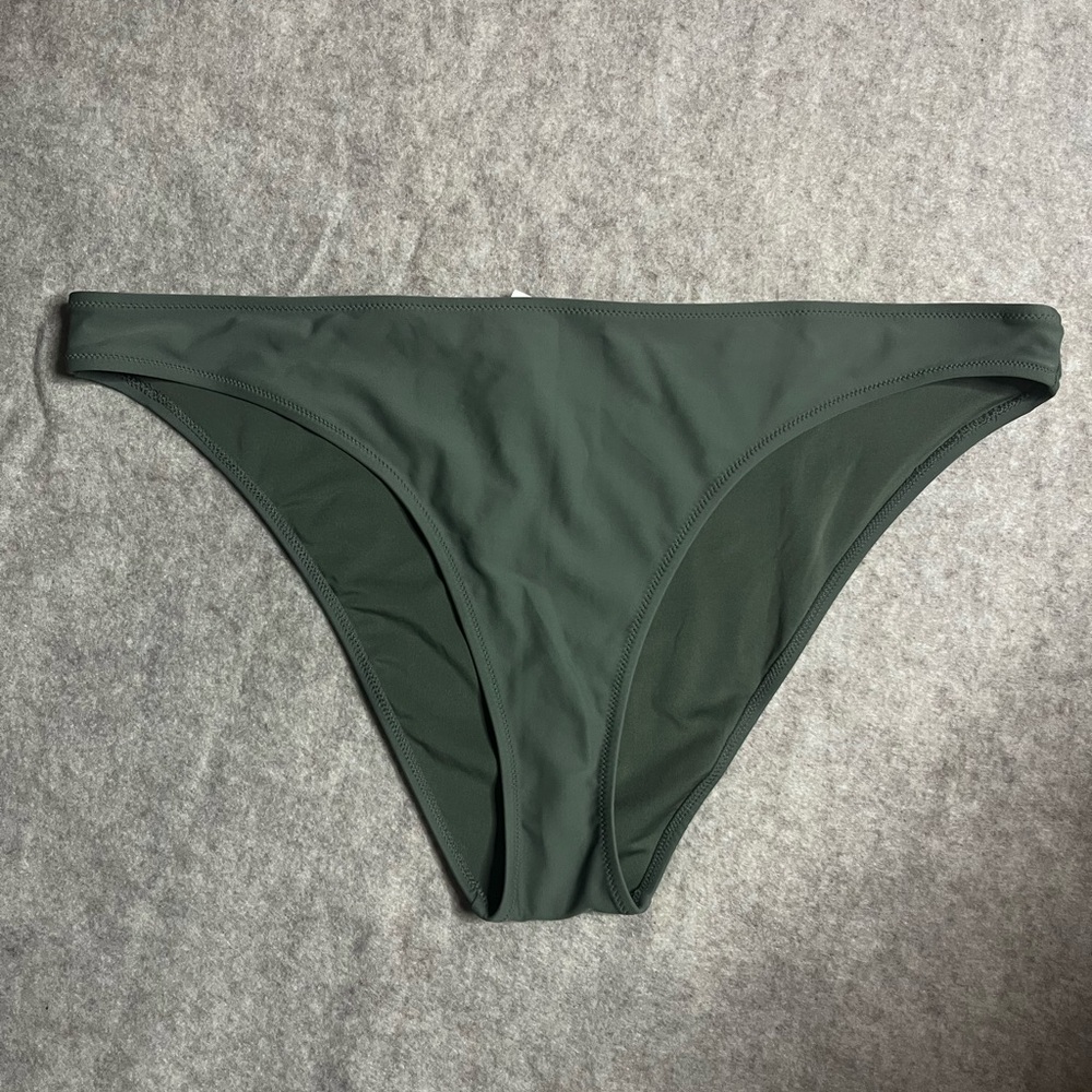 Aerie Bikini Bottom High Cut Cheeky XXL Green Sage Swim Beach‎ Swimwear NWT